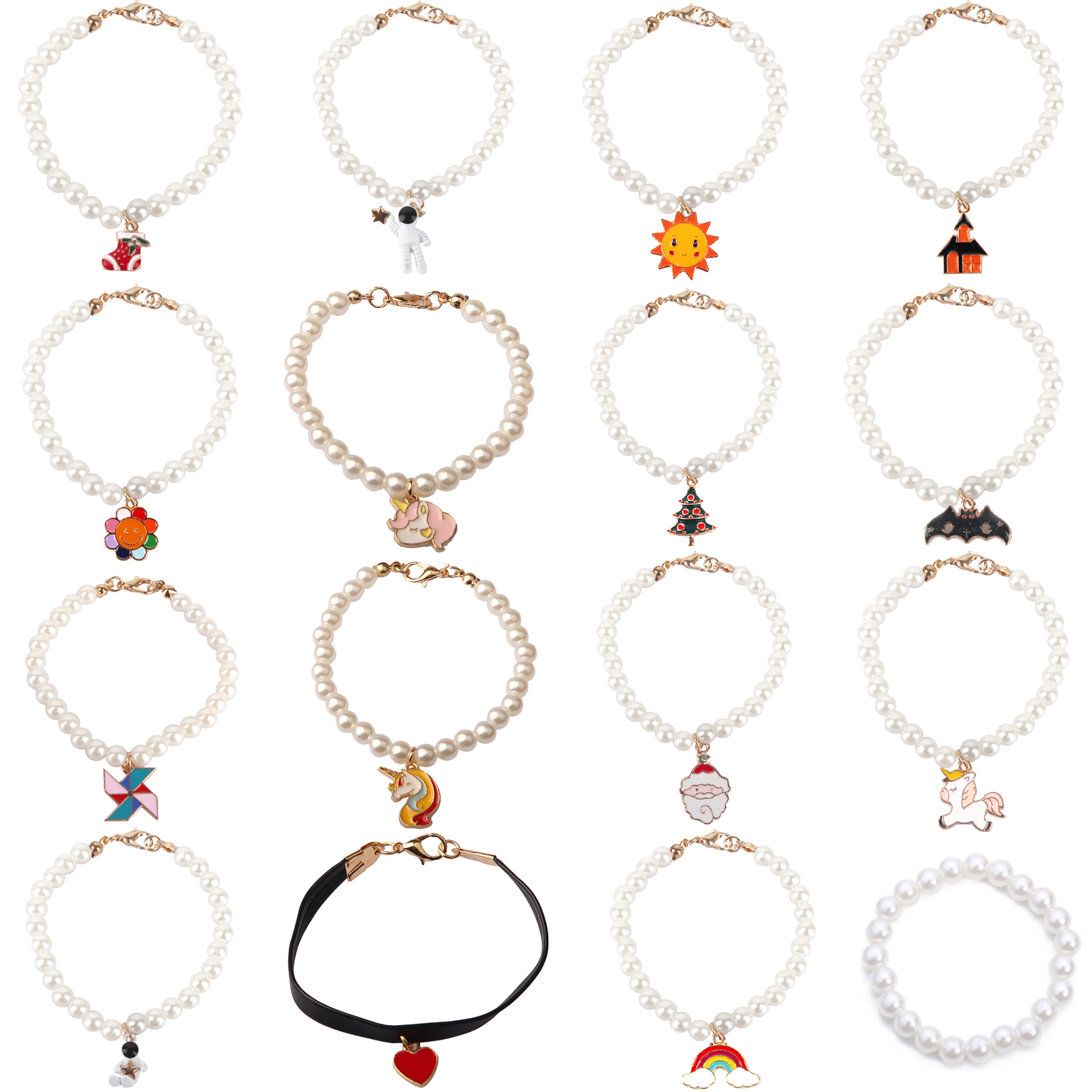 Baby Products Resale - Doll Accessories Necklace Unicorn,Windmills,Houses,Bats, Pearls Choker