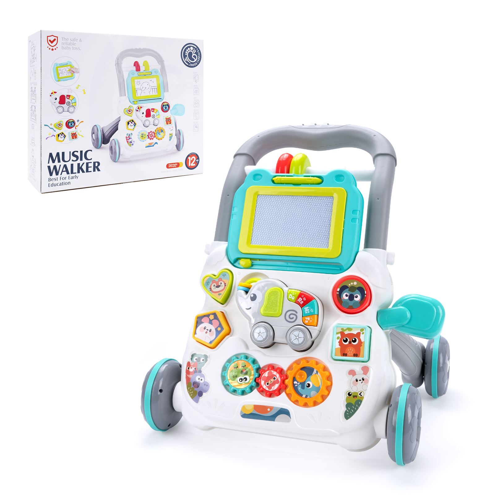 Cartoon Baby Push Walker Toy w – Baby Walker Activity Bewertung und Preis