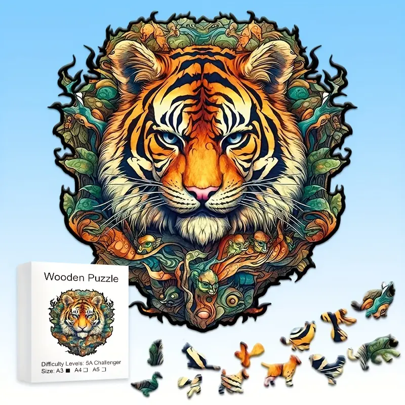 Tiger Wooden Jigsaw Puzzle, Un – Baby Products Unique Bewertung und Preis