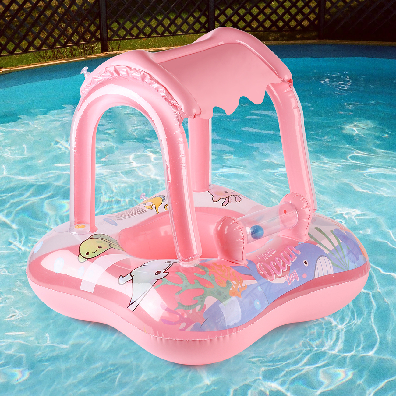 1pc Pool floats with canopy fo – Baby Swimming Floater Bewertung und Preis