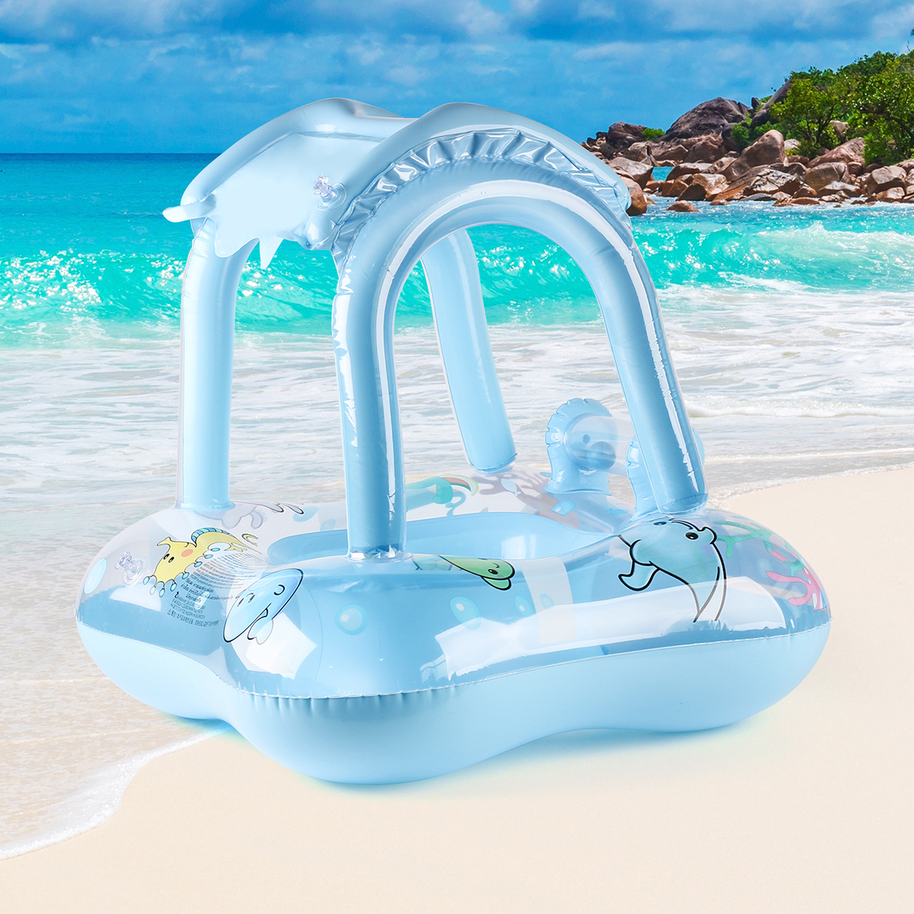 1pc Pool floats with canopy fo – Baby Swimming Floater Bewertung und Preis