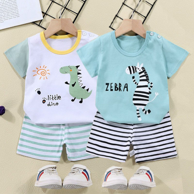 Cotton Tees+Shorts 2-piece Tra – Baby Products For Summer Bewertung und Preis