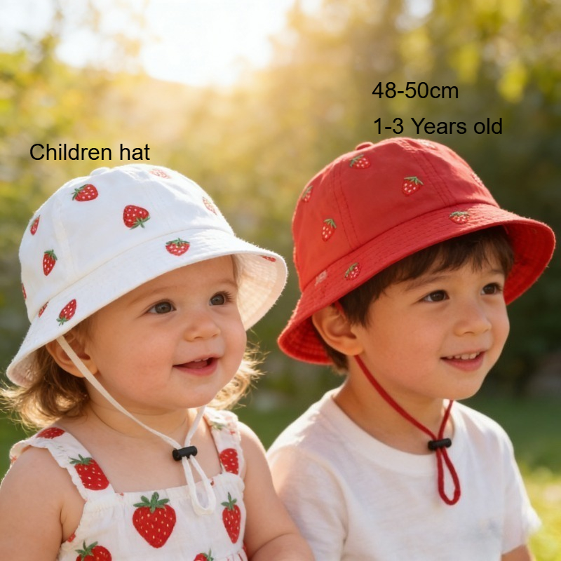 Girl Fisherman Hat with Strawb – Baby Products For Summer Bewertung und Preis