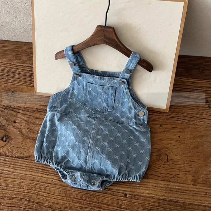 Baby Girls Bow Printed Denim C – Baby Products Korean Bewertung und Preis