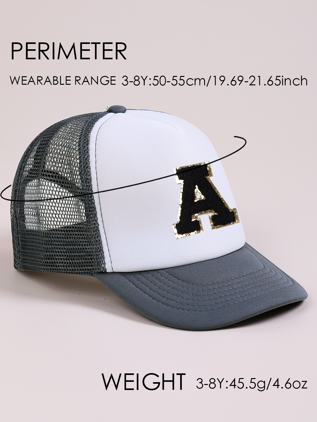 1pc Gray Hat With 26-Letter Pa – Baby Products For Summer Bewertung und Preis