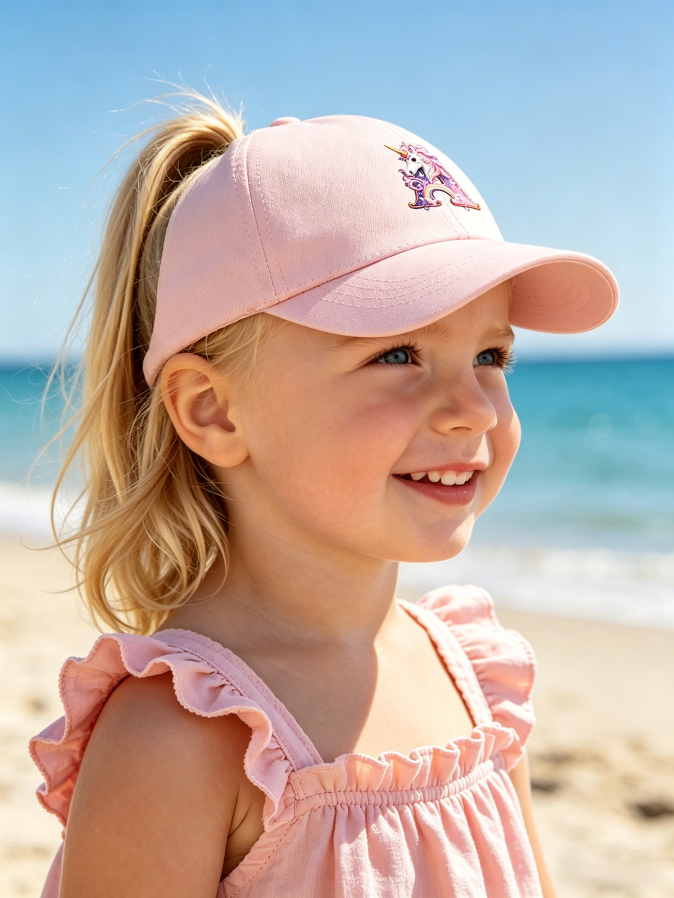 1pc pink baby hat  Adjustable  – Baby Products For Summer Bewertung und Preis