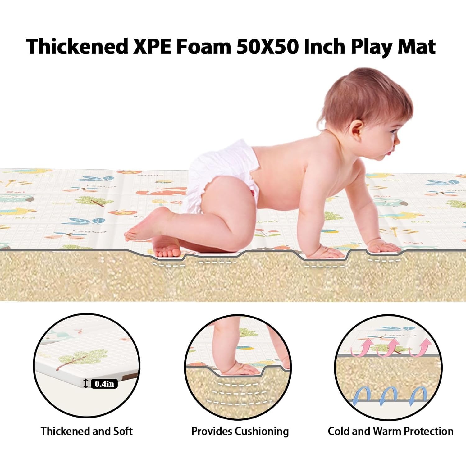 Baby Play Mat Double Sided Fol – Baby Walker Activity Bewertung und Preis